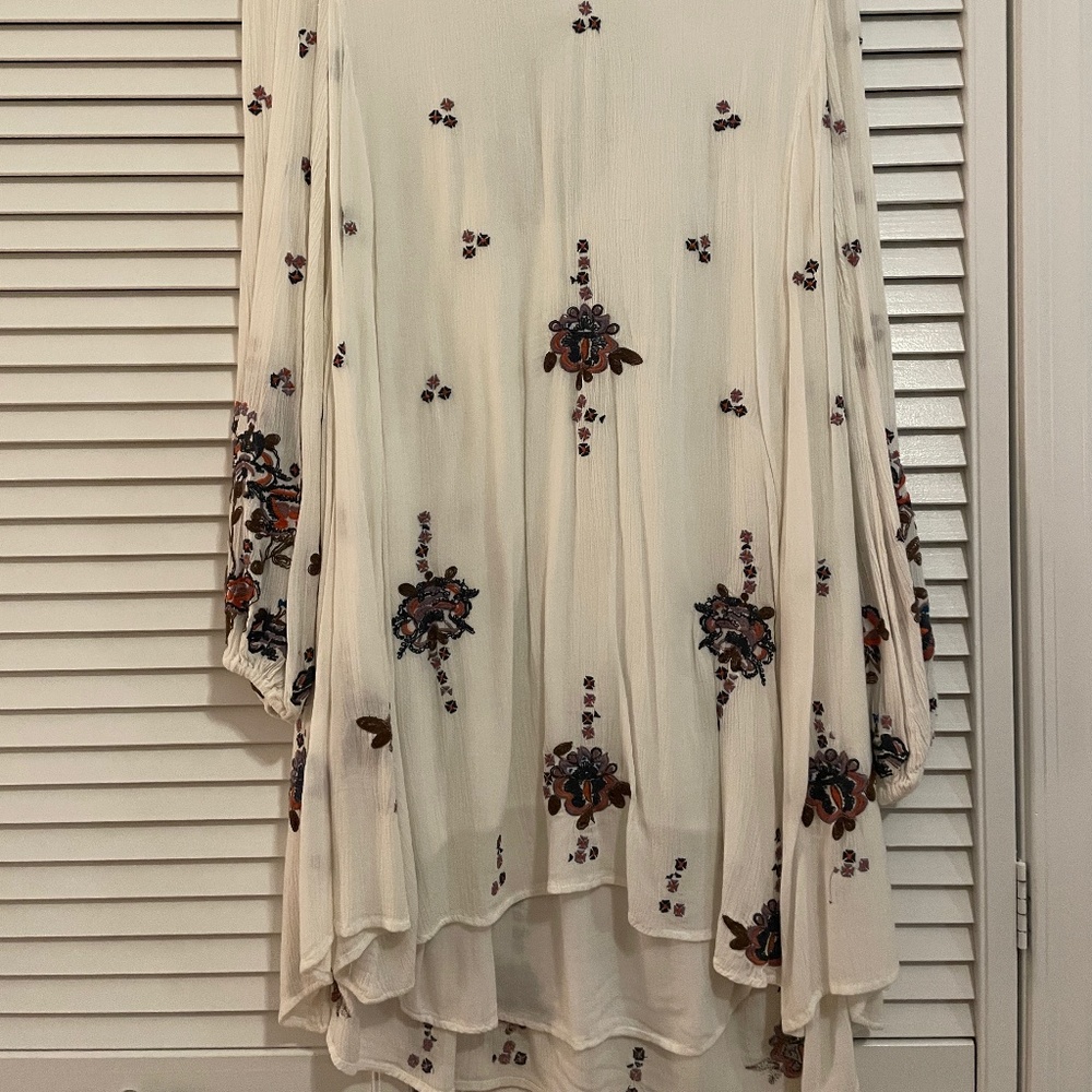 Free People Long Sleeve Sheer Multilayer Shirt